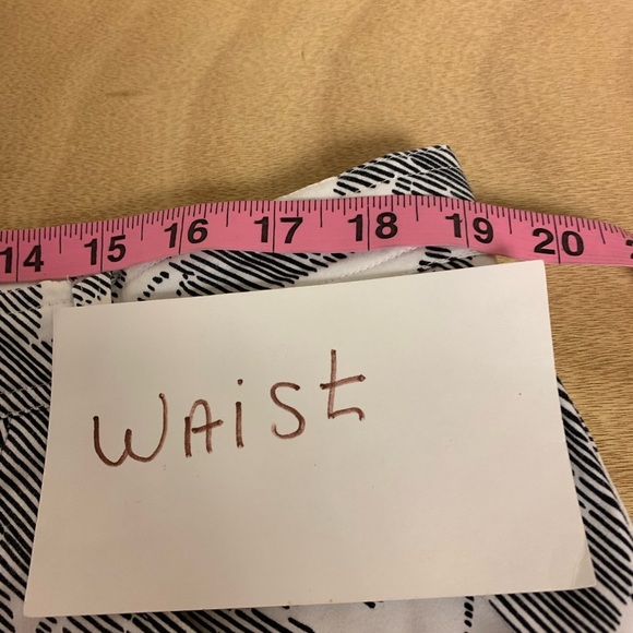 Dana Buchman pants SZ 22 white with black print floral classic flat front - Picture 8 of 11